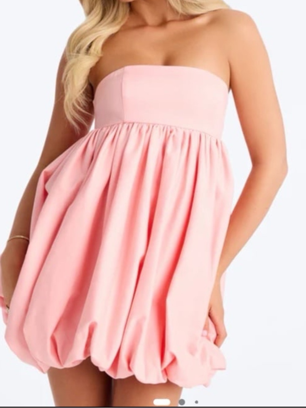 Fashion nova Peach Parfait Bubble Mini Dress